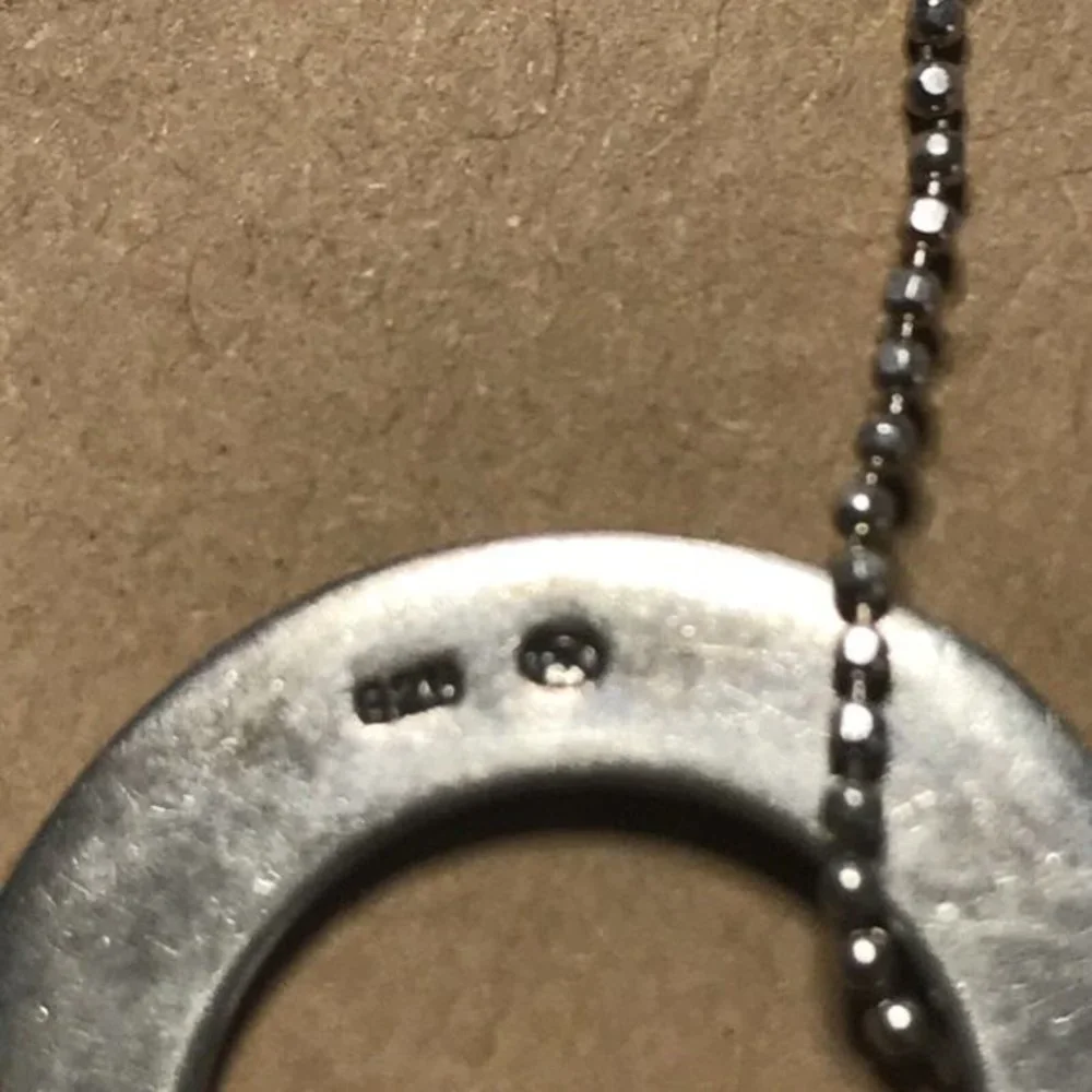 Live Love Laugh Disc 925 Sterling Silver Bead Ball Chain  16